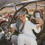 Woman-Tourist-On-Safari-With-Desert