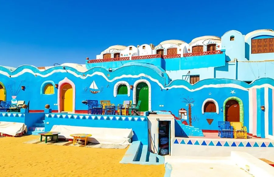 houses-of-the-famous-Nubian-village-Aswan-Egypt