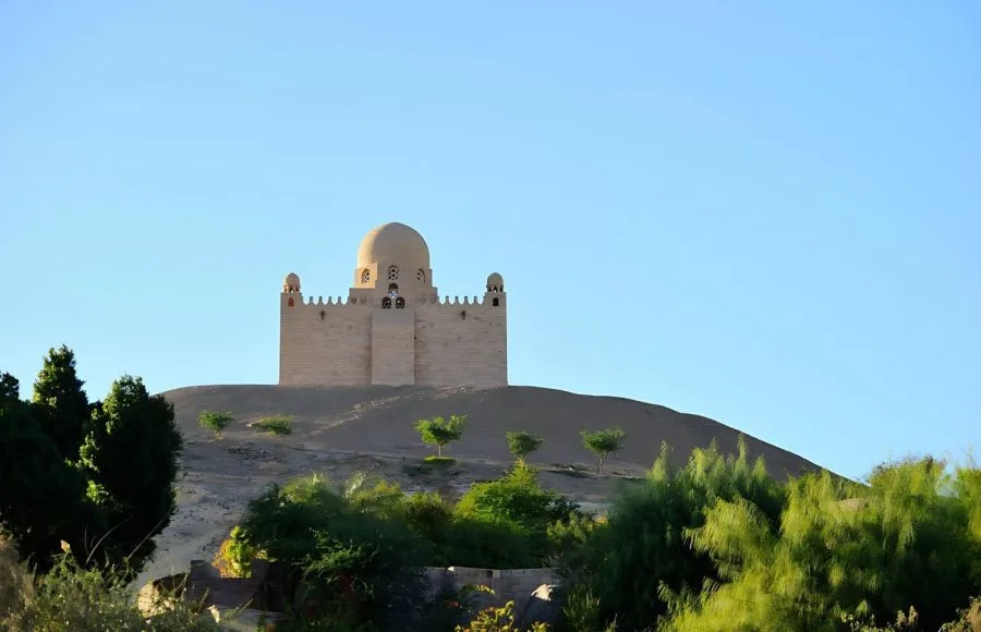 Mausoleum-Of-Aga-Khan-Overlooking-River-Nile-At-Aswan