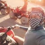 Tourist-Make-Selfie-Photo-On-Quad-Bike-Safari-In-Makadi-Bay-Desert