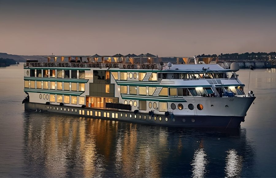 the MS Acamar Nile Cruise offered by Tripidays Egypt Tours, showing the ship on the water