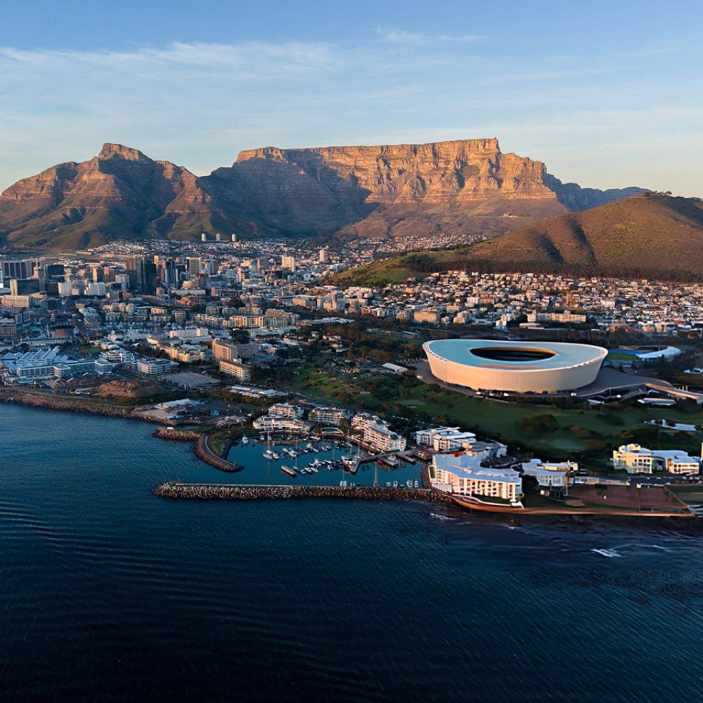 Aerial Cape Town in South Africa