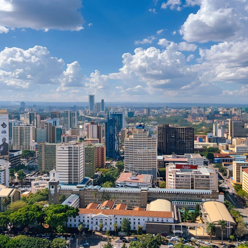 Aerial view of Nairobi Kenya