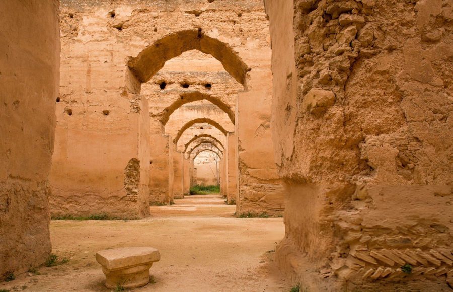 Ancient-ruins-of-Royal-Stables-and-Granaries-in-Meknes-Morocco