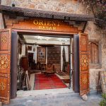 Antalya-Turkey-Orient-Bazaar-entrance-with-traditional-handmade-turkish-carpets-for-sale