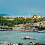 Beautiful-Aerial-View-of-Istanbul-with-Historic-Buildings-and-Bosphorus