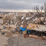Beautiful-landscape-of-pigeons-are-flying-in-Cappadocia-pigeon-valley-Uchisar-Turkey