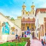 The beautiful entrance of the Hanging Church in Cairo churches tour highlights the unique architecture of historic Coptic Cairo