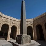 The striking German Memorial and obelisk at El Alamein, a key stop on any WWII battlefields tour