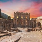 Celsus-Library-at-the-sunset-in-Ephesus-Turkey