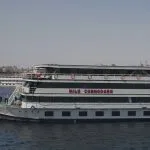 Commodore Nile Cruise ship sailing on the Nile River in Egypt.