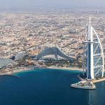Dubai-Burj-Al-Arab-luxury-hotel-at-sea-aerial-view-photography-from-above-in-United-Arab-Emirates