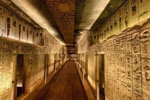 Visit the Valley of the Kings tomb for an Egypt holiday from Pakistan. Explore ancient Egyptian history with a visit to a tomb in valley of the Kings featuring vibrant hieroglyphics and paintings, perfect for your Egypt holiday from Pakistan.