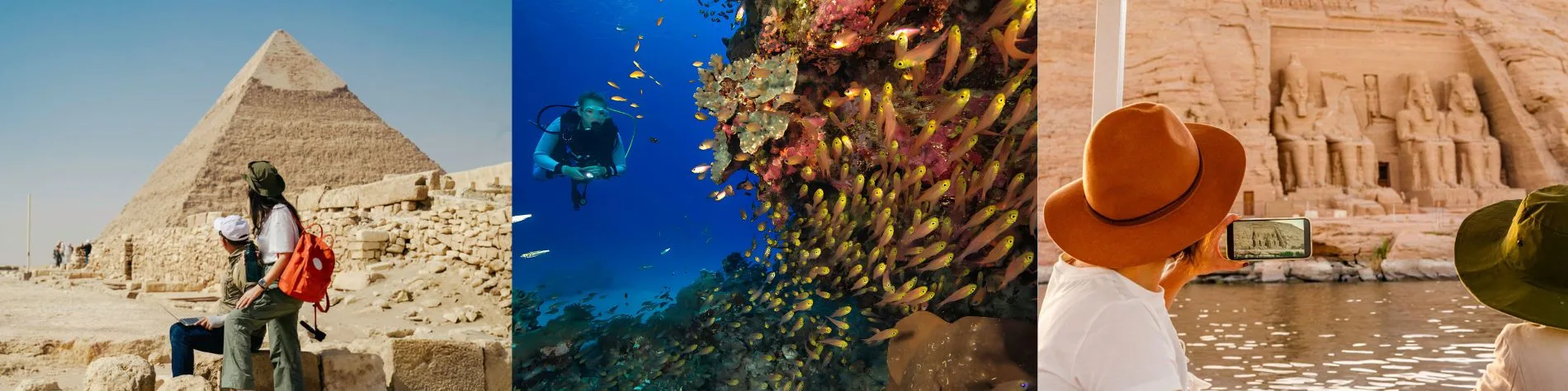 Experience the diverse adventures of Egypt tour packages from Singapore from ancient pyramids to vibrant Red Sea diving and iconic temples