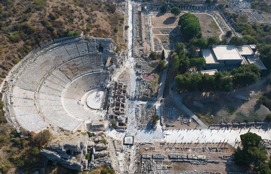Ephesus-Ancient-City-Drone-Photo-Selcuk-Izmir-Turkey