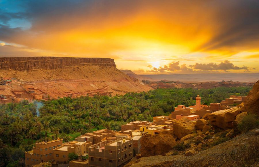 Experience-the-stunning-sunset-over-the-Berber-village-in-Dades-Valley-Morocco