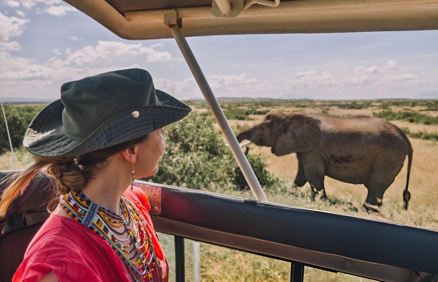 Family-on-safari-holiday-in-Amboseli-national-park