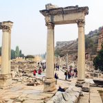 Gate-of-Hadrian-Archaeological-Ruins-in-Ephesus-Turkey