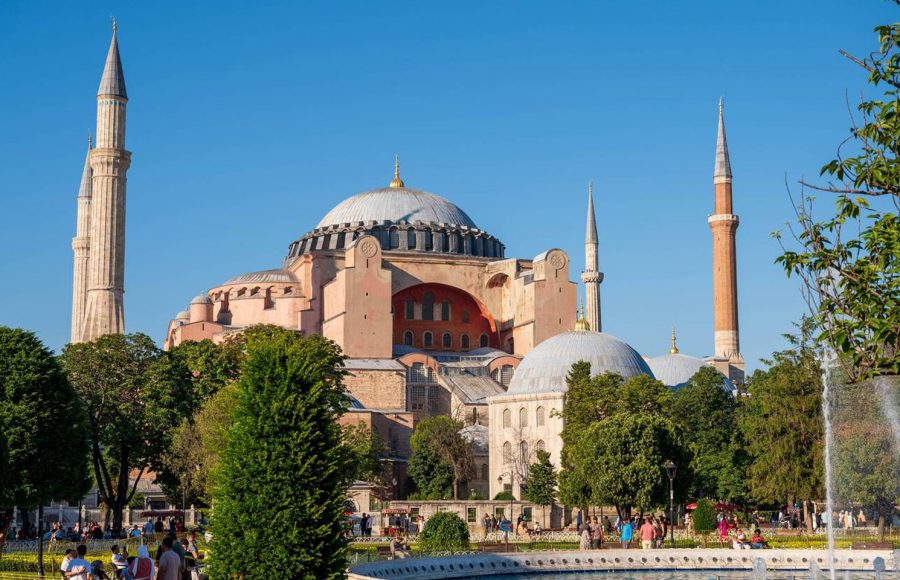 Hagia-Sophia-Grand-Mosque-in-Istanbul-was-built-by-Roman-Emperor-Justinian-as-the-Christian-Cathedral-in-Constantinople