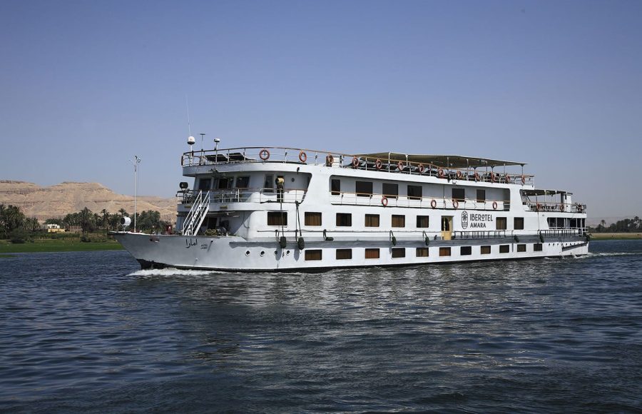The Iberotel Amara Nile Cruise ship on the Nile River.