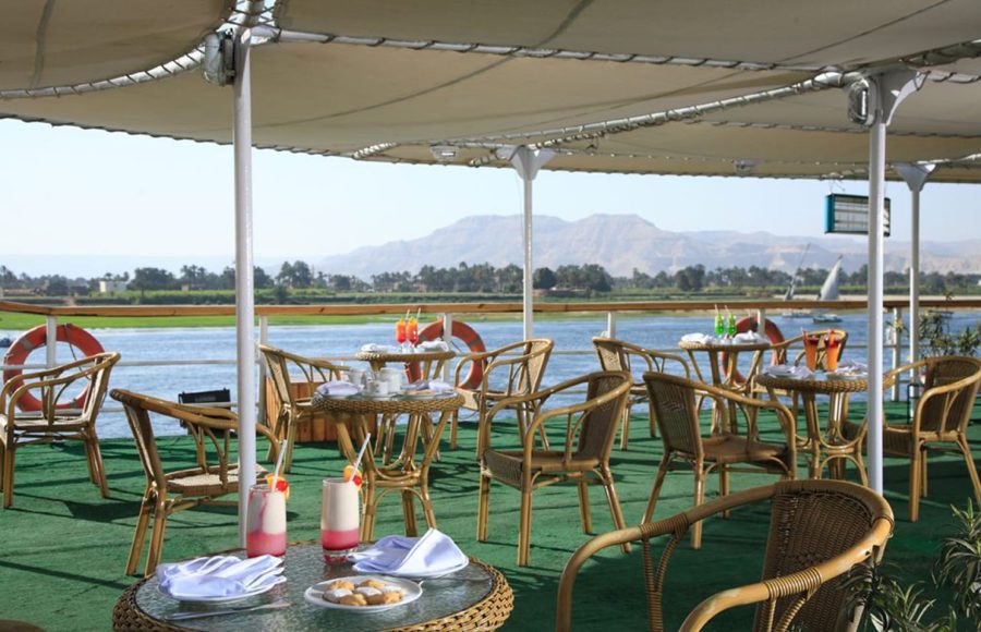 The sun deck on the Iberotel Amara Nile Cruise.
