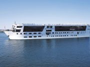 The MS Jaz Celebrity Nile Cruise ship on the Nile River.