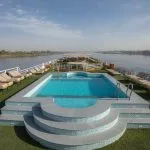 Swimming pool on the sundeck of the MS Jaz Celebrity.