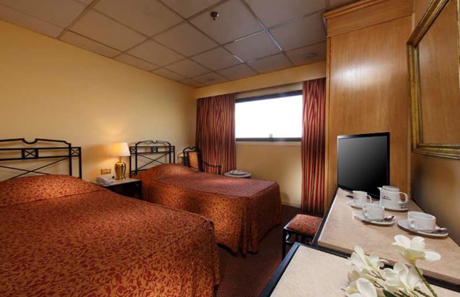 Twin-bedded cabin on the Jaz Helio Nile Cruise.