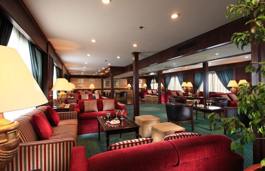 The luxurious lounge on the M/S Iberotel Helio.