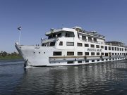 The Iberotel Helio Nile Cruise ship on the Nile River.