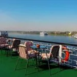 Side view of the sundeck on the Iberotel Helio Nile Cruise.