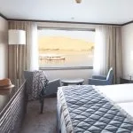 A luxurious cabin on the Jaz Imperial Nile Cruise.