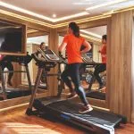 The gymnasium on the Jaz Imperial cruise ship.