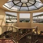 The main lobby and staircase on the Jaz Imperial Nile Cruise.