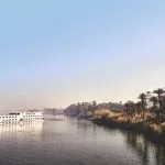 The Jaz Imperial Nile Cruise ship sailing on the river.