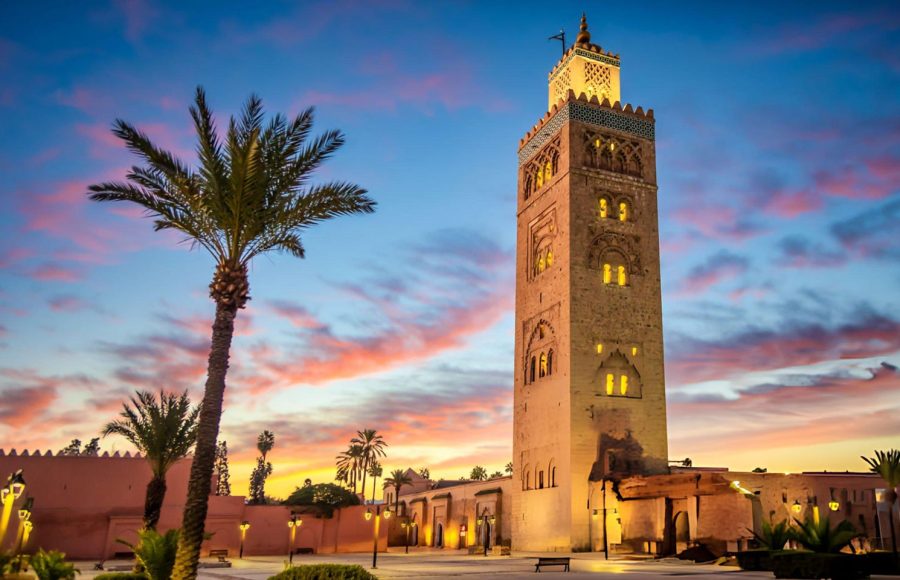 Koutoubia-mosque-in-the-morning-Marrakesh-Morocco