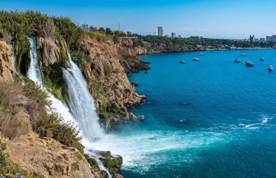 Lower-Duden-waterfalls-Mediterranean-sea-coast-Antalya-Turkey