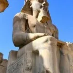 Colossal seated statue of Ramesses II at Luxor Temple