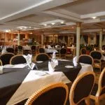Restaurant dining area on the M/S Monaco Nile cruise ship.