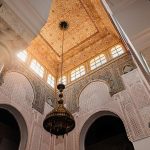 Moulay-Ismail-Mausoleum-interiors-showcasing-intricate-Moroccan-Islamic-architecture