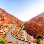 Narrow-serpentine-by-Dades-gorge-in-Morcco