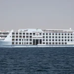 The Steigenberger Omar El Khayam ship sailing across Lake Nasser, a premium part of the 10 day Nile and Lake Nasser holiday.