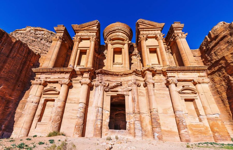 Petra-Jordan-El-Deir-The-Monastery-in-Petra-the-capital-of-the-ancient-Nabatean-Kingdom