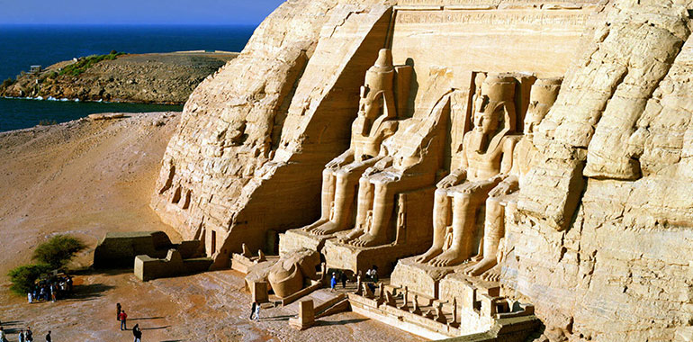 Pharaoh Ramses II Temple at Abu Simbel Lake Nasser Egypt