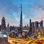 Rainbow-over-Dubai-skyline-with-Burj-Khalifa-United-Arab-Emirates