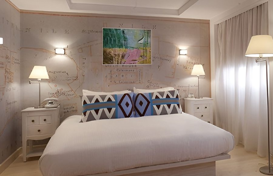 A luxury cabin aboard the Sanctuary Zein Nile Chateau dahabiya.