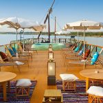 Sun deck of a dahabiya boat on the Nile river