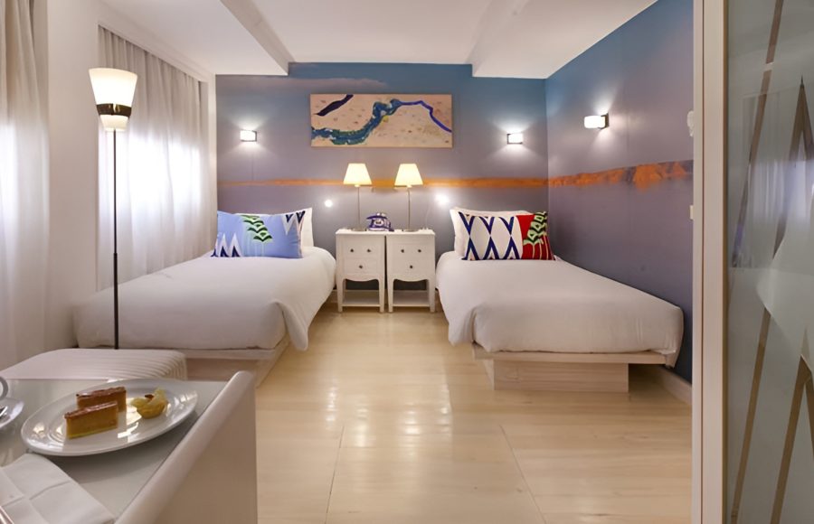 Sanctuary Zein Nile Chateau twin bed cabin.