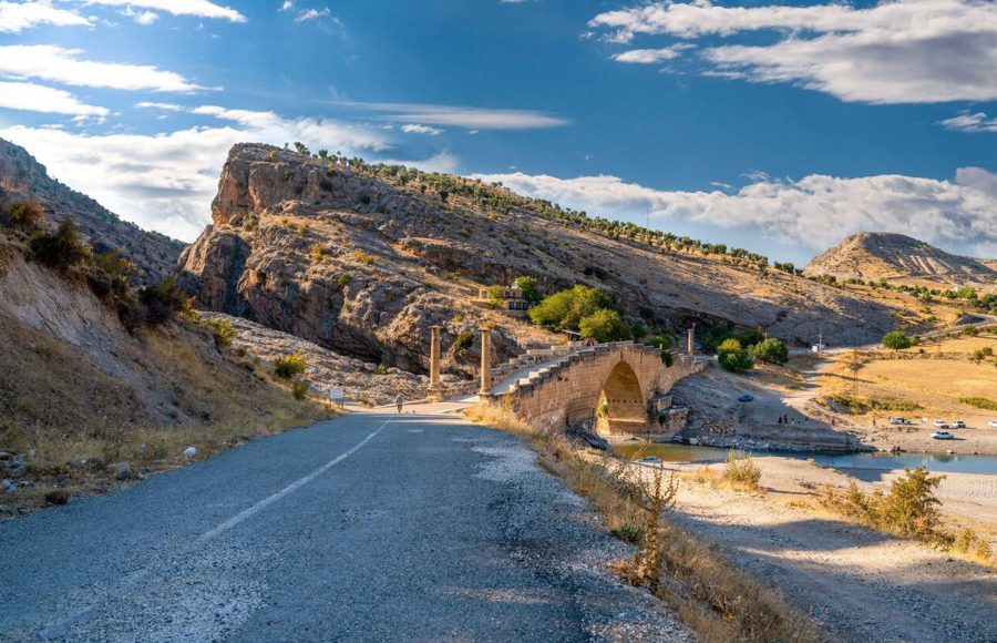 Severan-Bridge-Cendere-Koprusu-is-a-late-Roman-bridge-close-to-Nemrut-Dagi-and-Adiyaman-Turkey