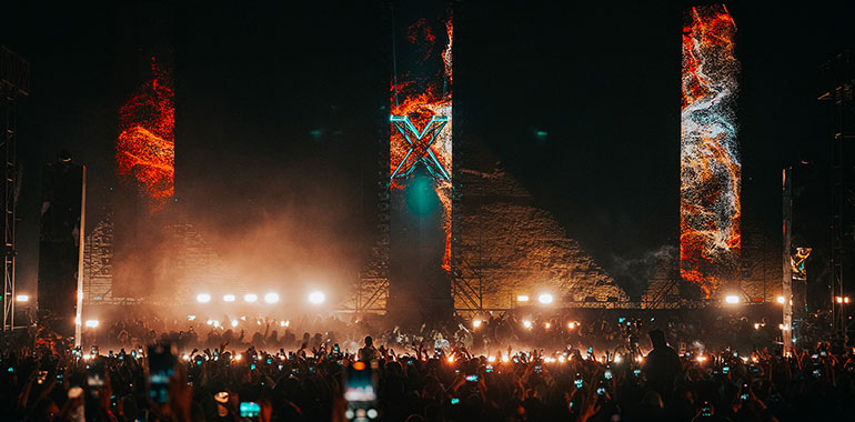 Starlight Festival at giza pyramids egypt